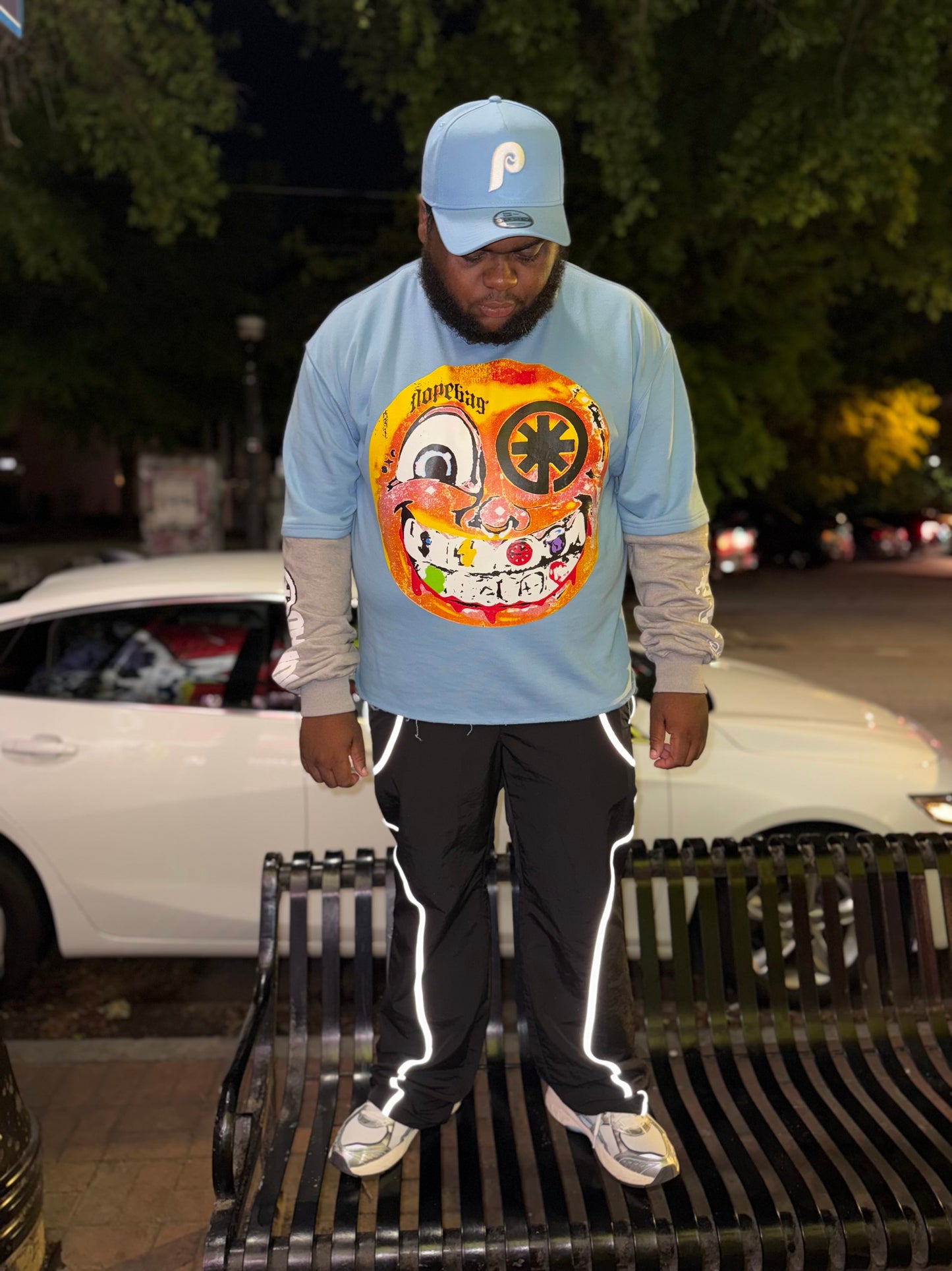 Bold streetwear long-sleeve tee for men DPBG