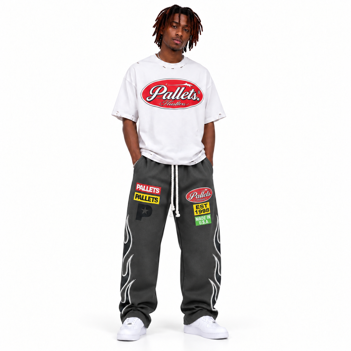 Pallets Flame Graphic Sweatpants