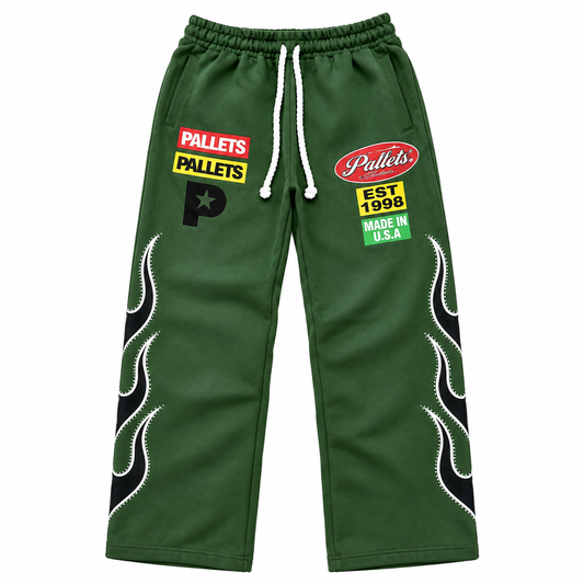 Dopebag Clothing, Green Palettes Track Pants
