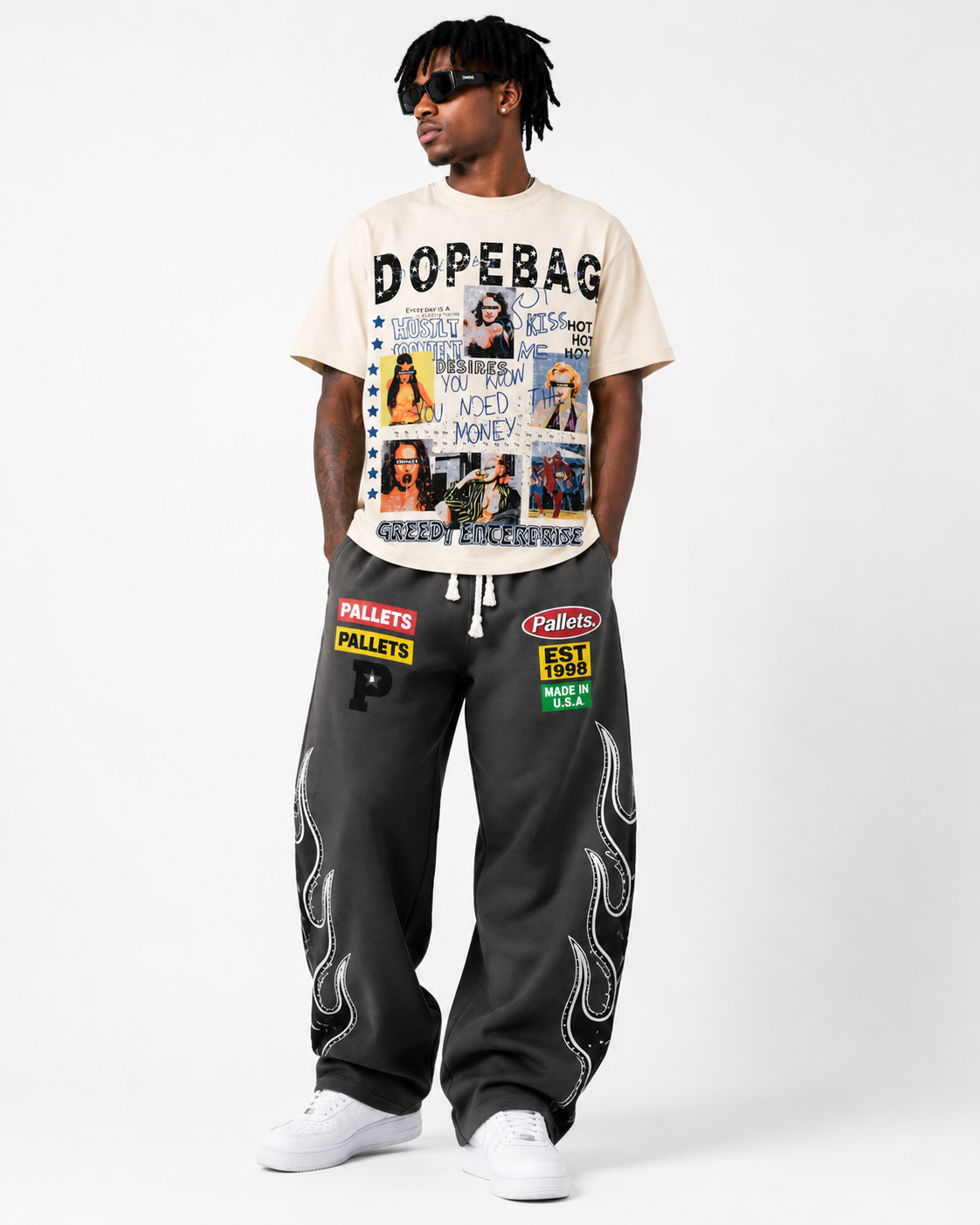 Pallets Flame Graphic Sweatpants